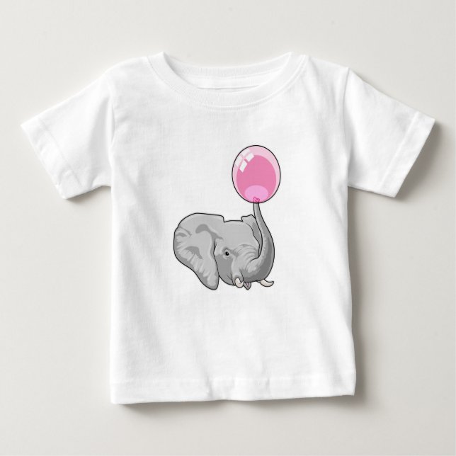 T-shirt Pour Bébé Elephant with Balloon (Devant)