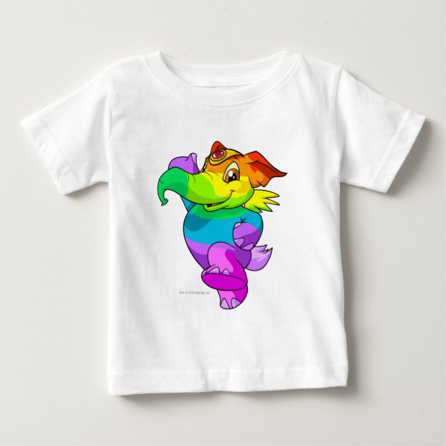 T-shirt Pour Bébé Elephante arc-en-ciel (Devant)