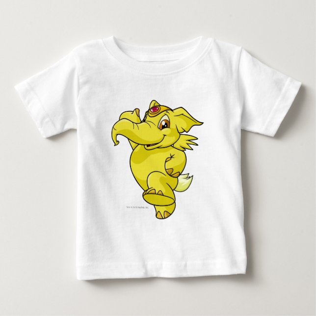 T-shirt Pour Bébé Eléphante jaune (Devant)