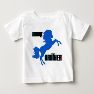 T-shirt Pour Bébé Élevage du cheval du frère moyen