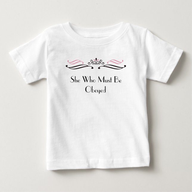 T-shirt Pour Bébé Elle Qui Doit Être Obéi Tiara Crown Shirt (Devant)