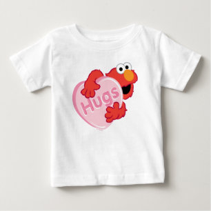 T-shirt Pour Bébé Elmo "Hugs" Valentine Heart Candy