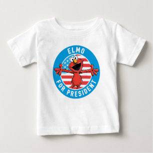 T-shirt Pour Bébé Elmo pour le président - Drapeau