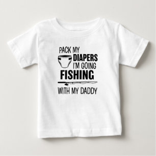 T-shirt Pour Bébé Emballez mes couches-culottes que je suis pêche