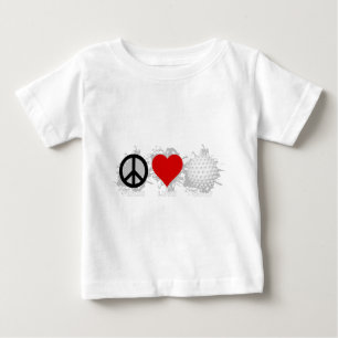 T-shirt Pour Bébé Emblème de golf d'amour de paix