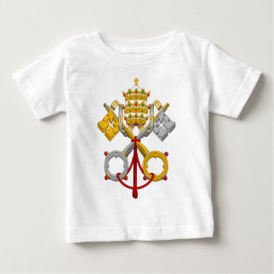 T-shirt Pour Bébé Emblème du pape officiel Symbol Coat de papauté
