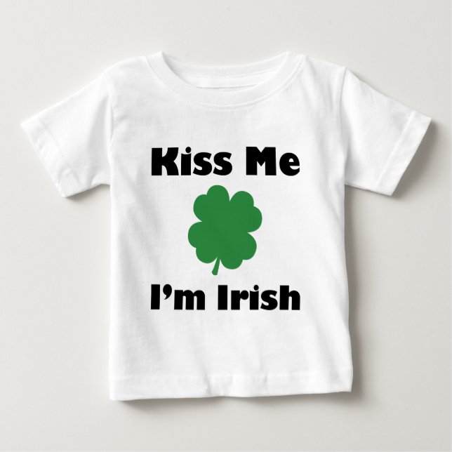 T-shirt Pour Bébé Embrasse-moi Je suis irlandais (Devant)