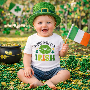 T-shirt Pour Bébé Embrasse-moi Je suis irlandais
