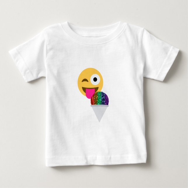 T-shirt Pour Bébé émoticône de parties scintillant (Devant)