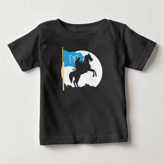 T-shirt Pour Bébé Empire de tabouret de drapeau d'Ertugrul Bey Kayi (Devant)