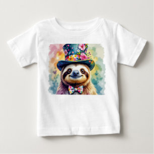 T-shirt Pour Bébé Emplacements d'aquarelle florale 2