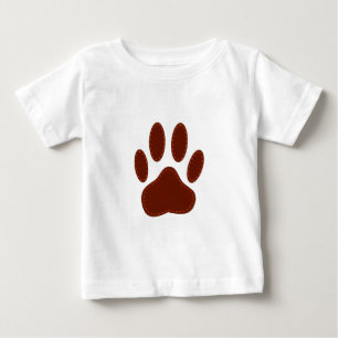 T-shirt Pour Bébé Empreinte de patte de chien à pattes