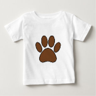 T-shirt Pour Bébé Empreinte de patte Pixel Dog