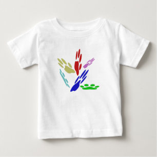 T-shirt Pour Bébé Empreintes de pattes de chiens avec Pois