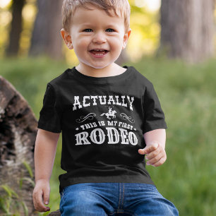 T-shirt Pour Bébé En Fait C'Est Mon Premier Rodéo