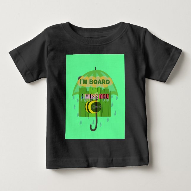 T-shirt Pour Bébé En gros, tu me manques (Devant)