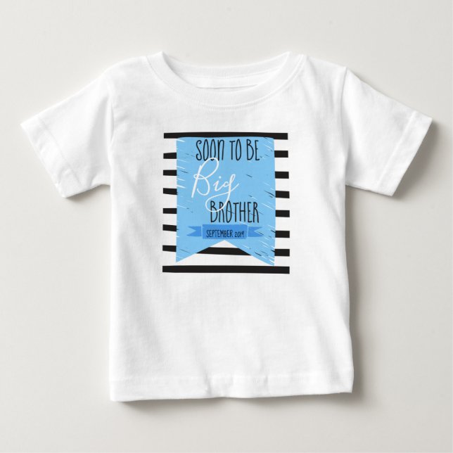 T-shirt Pour Bébé Enceinte : Bientôt grand frère (Devant)