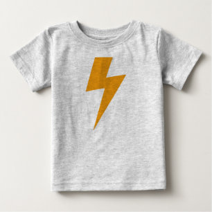 T-shirt Pour Bébé Énergie de tonnerre impression jaune