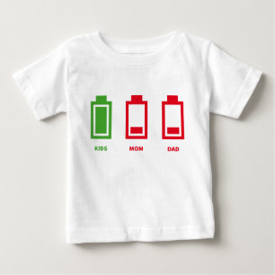 T-shirt Pour Bébé Énergie drôle de papa de maman d'enfants de bass