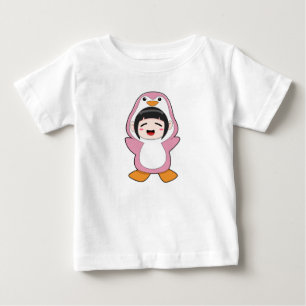 T-shirt Pour Bébé Enfant avec costume de pingouin