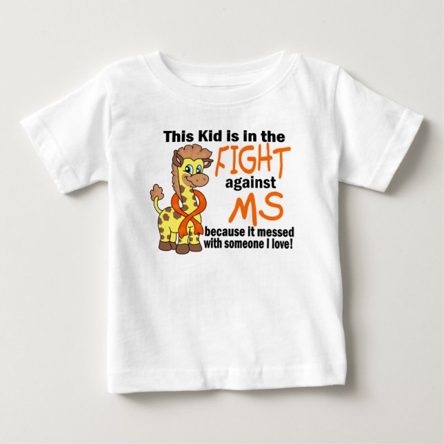T-shirt Pour Bébé Enfant dans le combat contre la sclérose en (Devant)