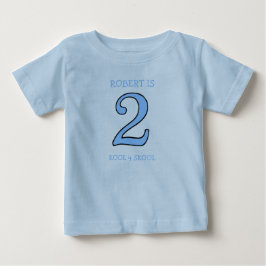 T-shirt Pour Bébé Enfant de 2 ans Anniversaire Trop Cool pour la che