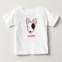 Enfant heureux de bull-terrier de Petory