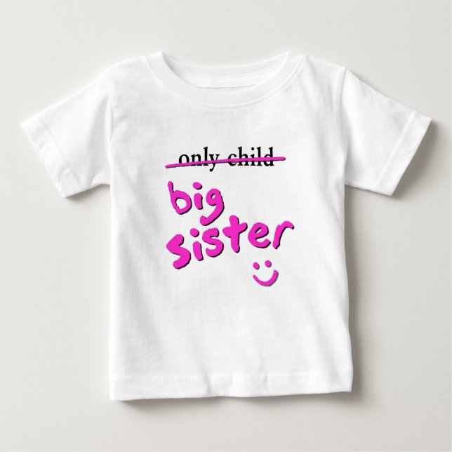 T-shirt Pour Bébé Enfant uniquement / Grande soeur (Devant)