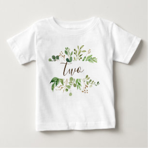 T-shirt Pour Bébé Enfant vert de deux ans