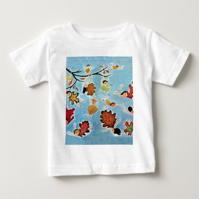 T-shirt Pour Bébé Enfants de feuille (Devant)