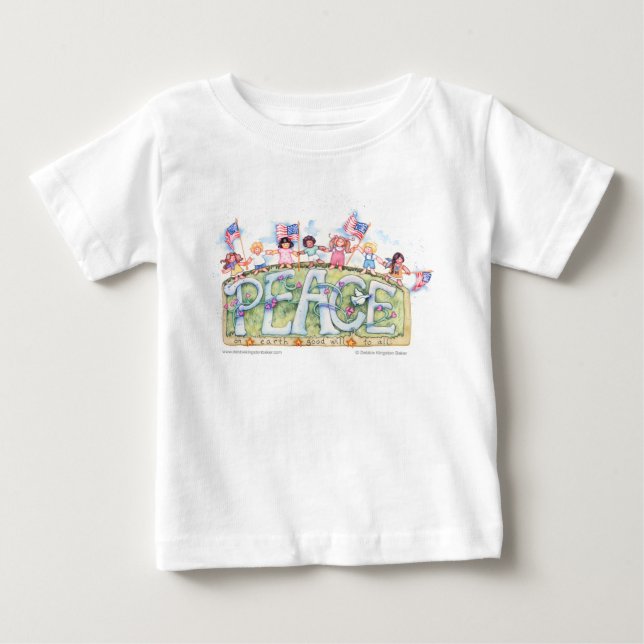 T-shirt Pour Bébé Enfants de paix (Devant)