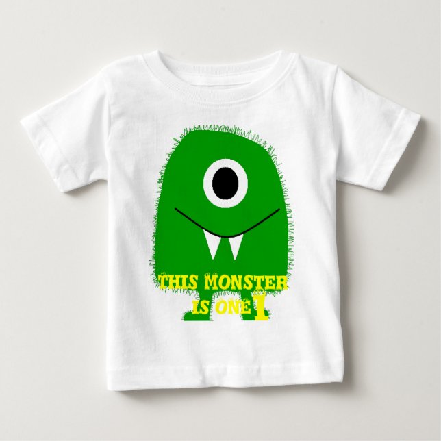 T-shirt Pour Bébé Enfants en bas âge/chemise monstre d'enfants (Devant)