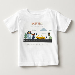 T-shirt Pour Bébé Enfants mignons Véhicule Urbain Voiture Route N'im