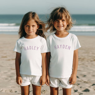 T-shirt Pour Bébé Enfants Nom personnalisé Tee   Lilac