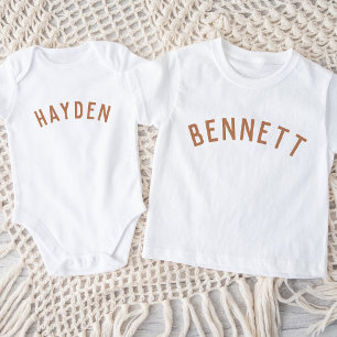 T-shirt Pour Bébé Enfants Nom personnalisé Tee   Rouille