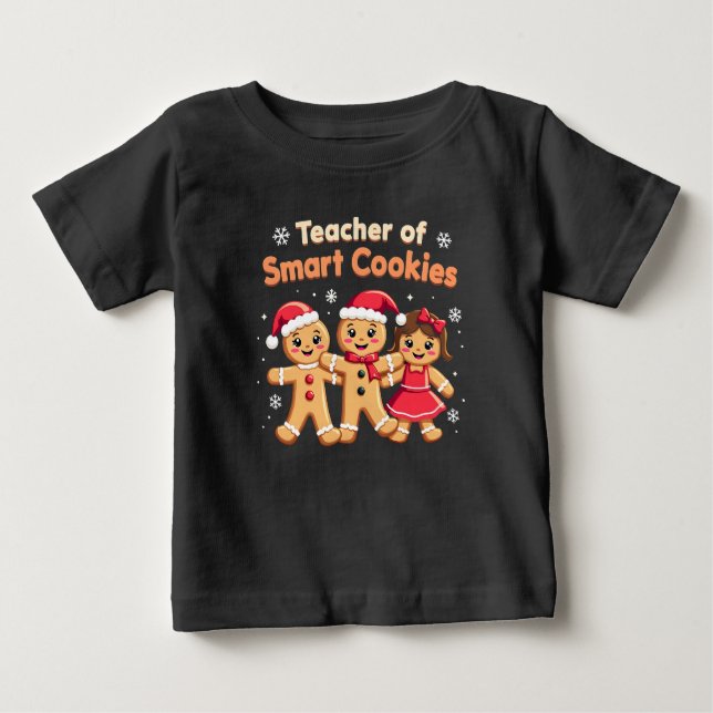 T-shirt Pour Bébé Enseignant des cookies intelligents Enseigner le g (Devant)