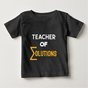 T-shirt Pour Bébé Enseignant des théories et solutions Algebra Math 