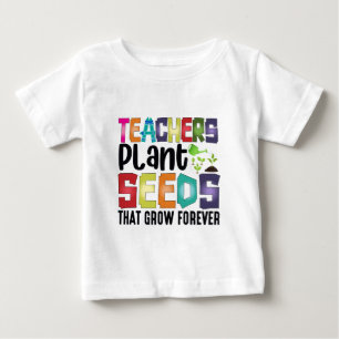 T-shirt Pour Bébé Enseignants Graines Plantes Qui Croissent Pour Tou