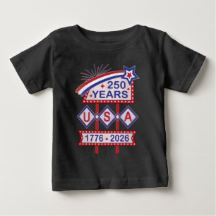 T-shirt Pour Bébé Enseigne de marquise rétro USA 250e anniversaire 1