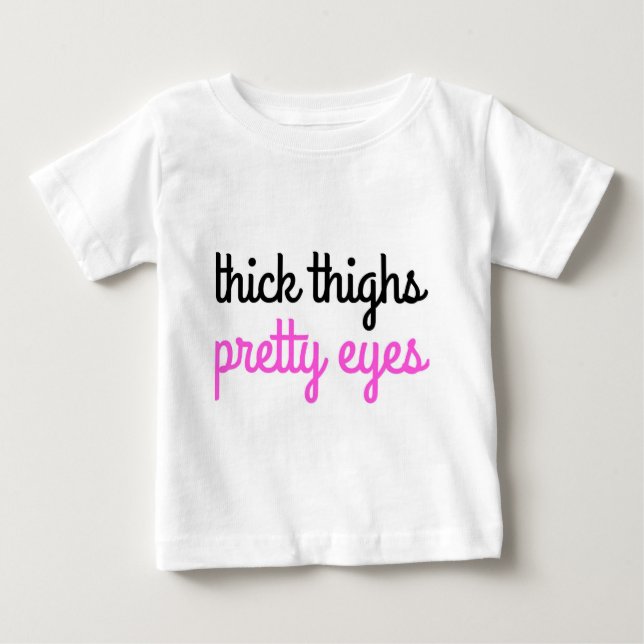 T-shirt Pour Bébé Épais cuisses Jolies Yeux Chemise Bébé (Devant)