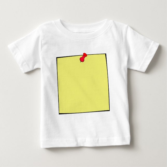 T-shirt Pour Bébé Épingle de note de modèle (Devant)
