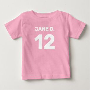 T-shirt Pour Bébé Époux rose personnalisable (conception avant et ar