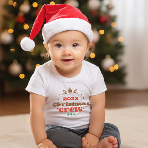 T-shirt Pour Bébé Équipe de Noël de l'année customisée