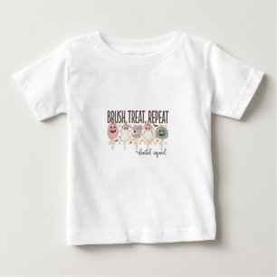 T-shirt Pour Bébé Équipe dentaire drôle et effrayant Brossage Traite