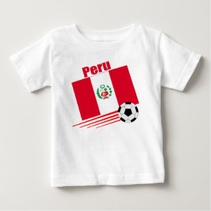T-shirt Pour Bébé Équipe du Pérou de football
