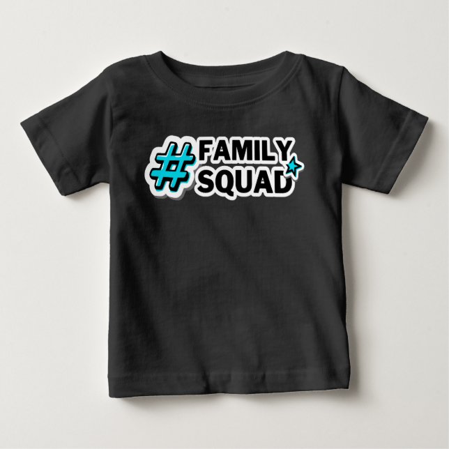 T-shirt Pour Bébé Équipe famille (Devant)