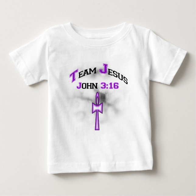 T-shirt Pour Bébé Équipe Jesus Christian John 316 (Devant)