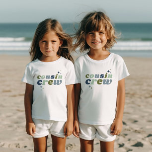 T-shirt Pour Bébé Équipe rétro Cousin   Enfants correspondants