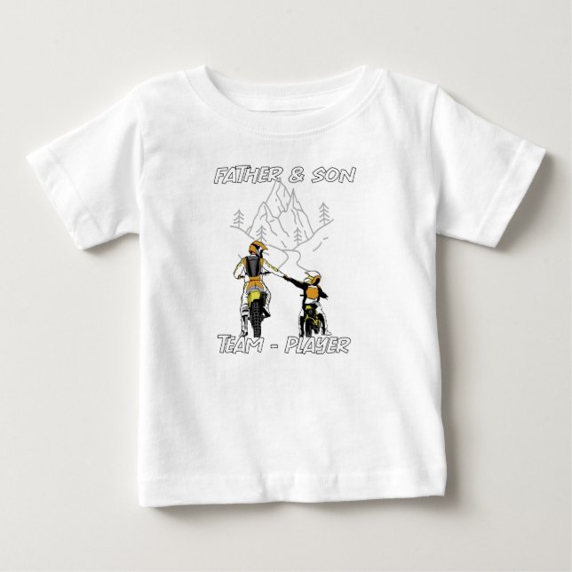 T-shirt Pour Bébé Équipe Vater und Sohn Spieler (Devant)