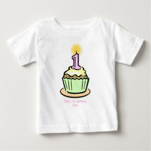 T-shirt Pour Bébé ęr anniversaire - petit gâteau